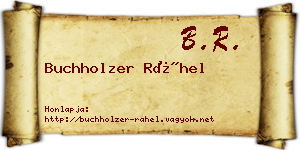 Buchholzer Ráhel névjegykártya